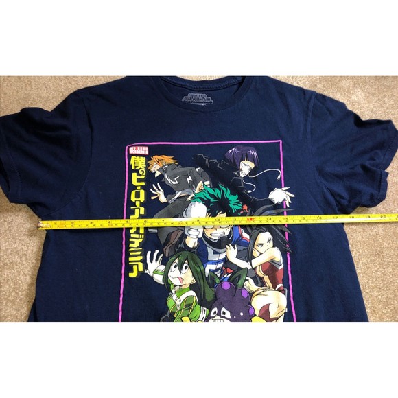 Men's T-Shirt My Hero Academia Funimation Navy Blue Cotton - Picture 5 of 10